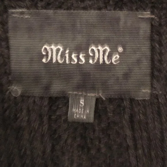 Women's MISS ME Faux Fur Beaded Vest Size Small - Picture 3 of 12